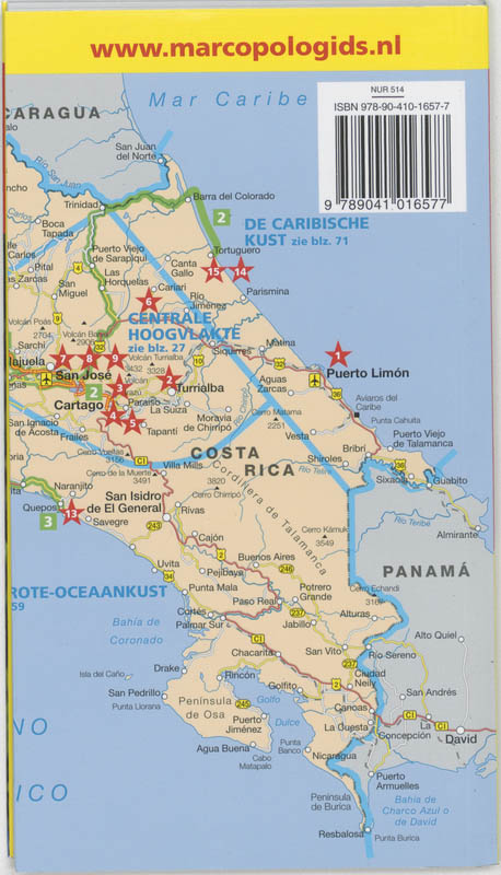 Achterkant van Costa Rica