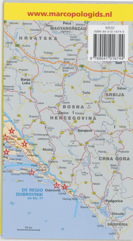 Achterkant van Kroatische kust