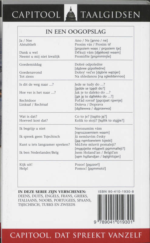 Achterkant van Tsjechisch