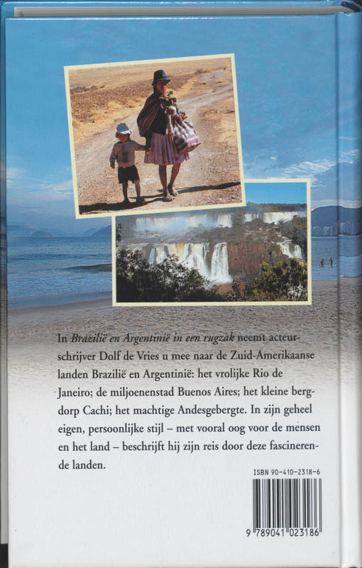 Achterkant van Brazilie & Argentinie in een rugzak