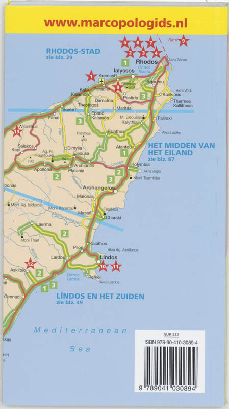 Achterkant van Rhodos