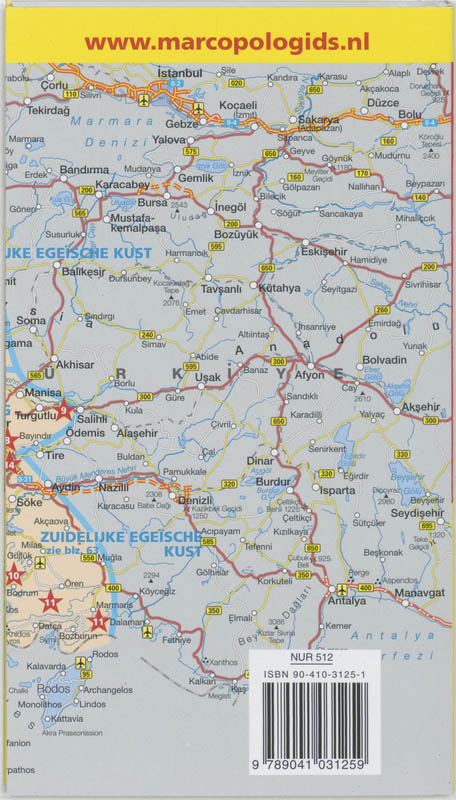 Achterkant van Turkse westkust
