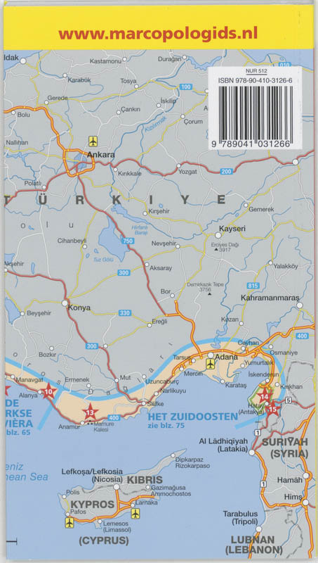 Achterkant van Turkse zuidkust