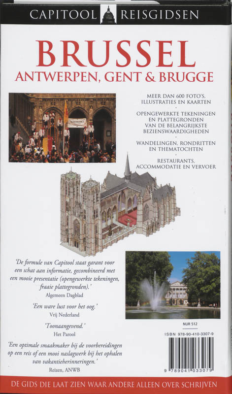 Achterkant van Brussel, Antwerpen, Gent en Brugge