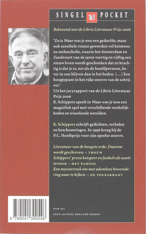 Achterkant van Waar was je nou