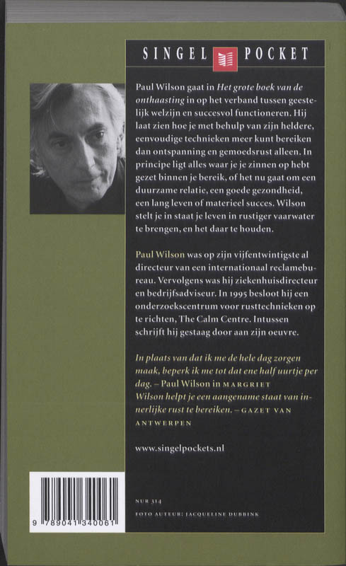 Achterkant van Het grote boek van de onthaasting