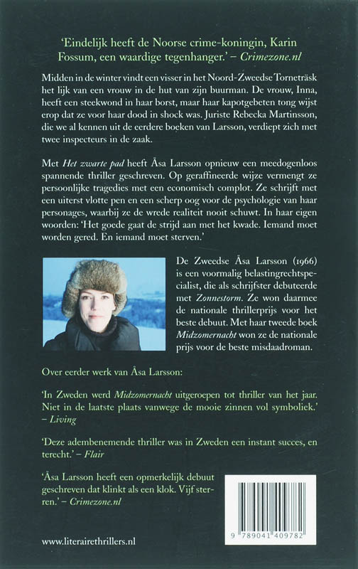 Achterkant van Het zwarte pad
