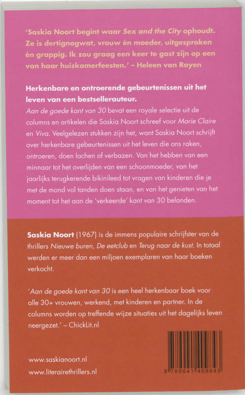 Achterkant van Aan de goede kant van 30 pocket
