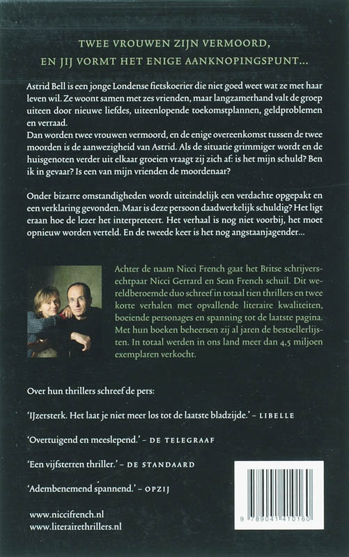 Achterkant van Tot het voorbij is