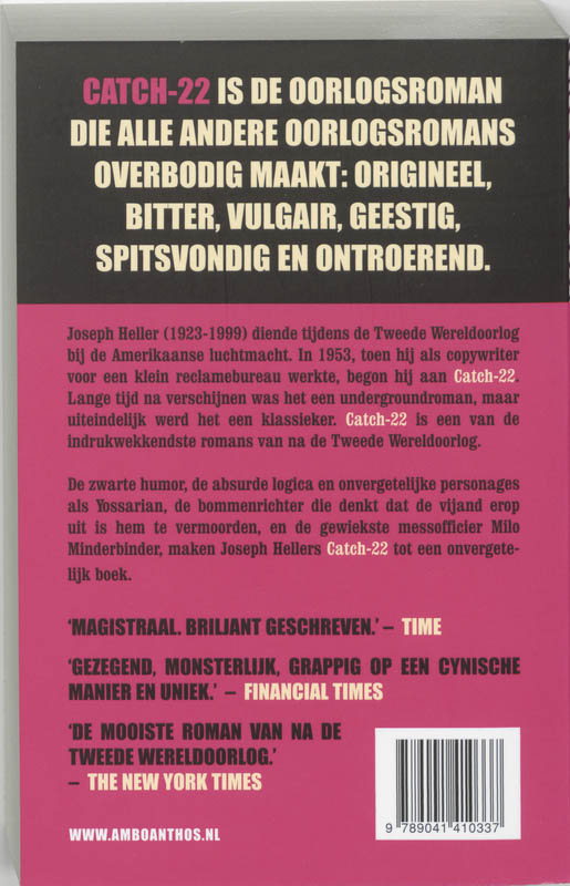 Achterkant van Catch 22