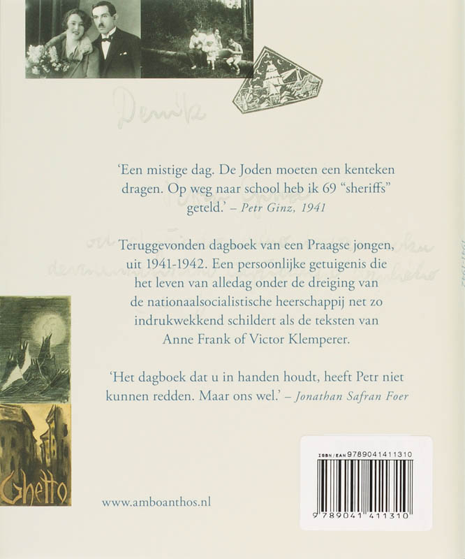 Achterkant van Praags dagboek 1941-1942
