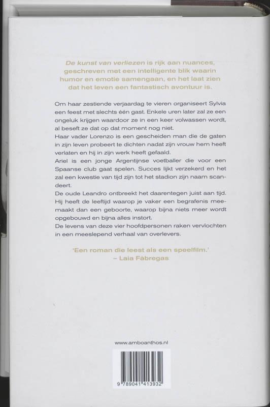 Achterkant van De kunst van verliezen