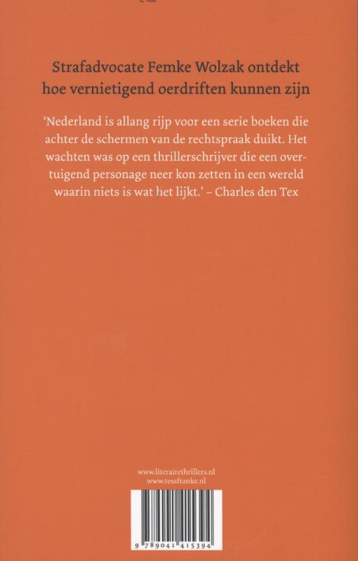 Achterkant van In haar eer