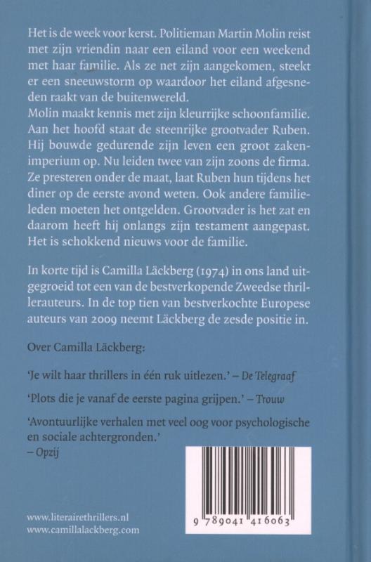 Achterkant van Sneeuwstorm en amandelgeur