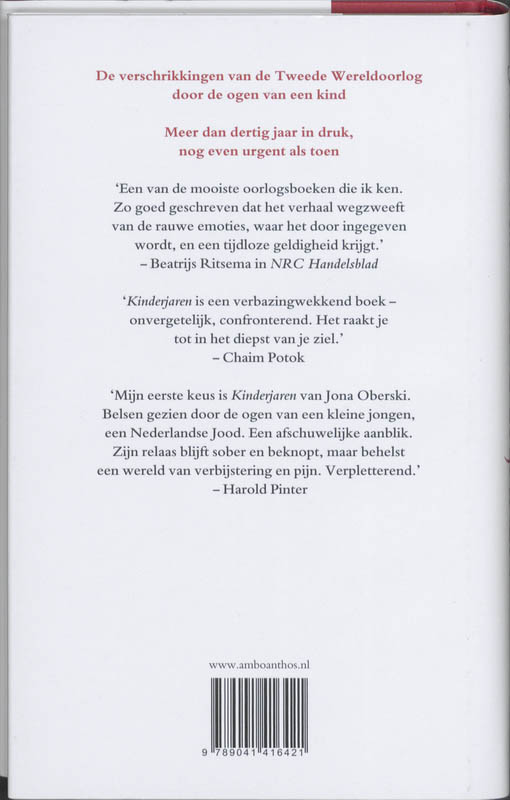 Achterkant van Kinderjaren