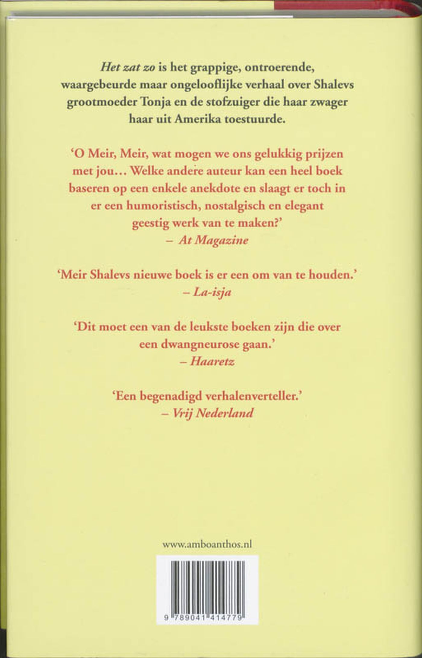 Achterkant van Het zat zo