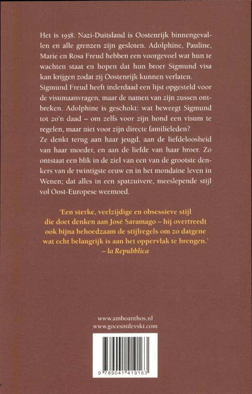 Achterkant van De zus van Freud