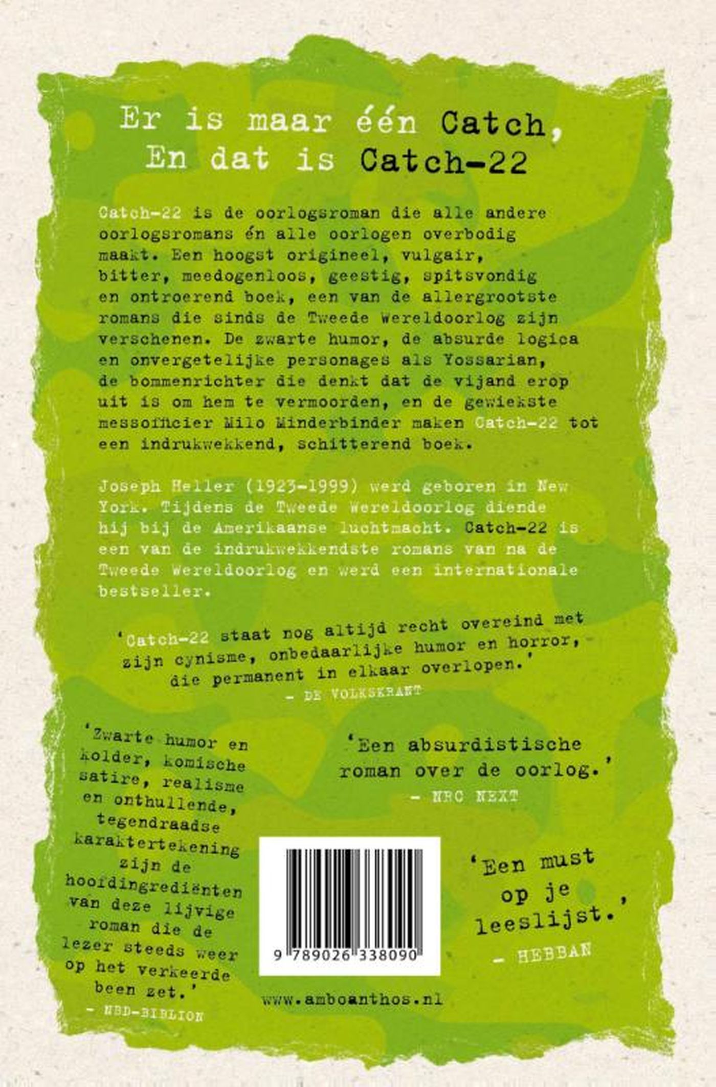 Achterkant van Catch 22