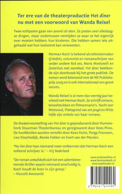 Achterkant van Het diner