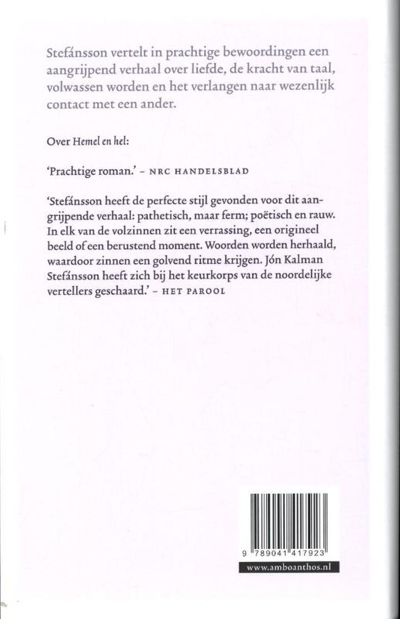 Achterkant van Verdriet van de engelen