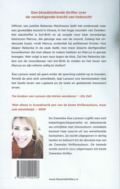Achterkant van De tweede zonde