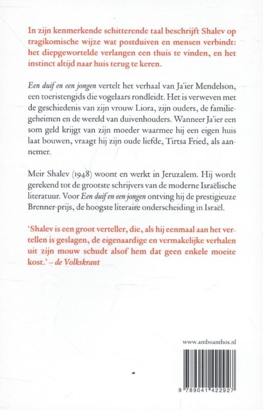 Achterkant van Een duif en een jongen