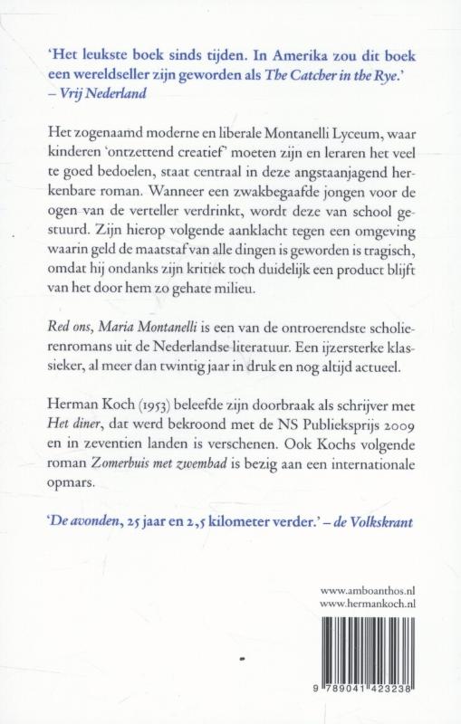 Achterkant van Red ons, Maria Montanelli