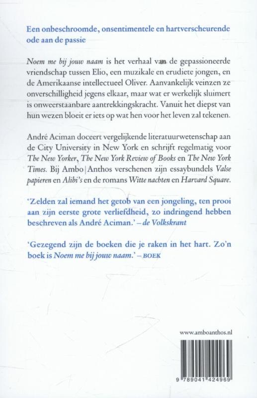Achterkant van Noem me bij jouw naam