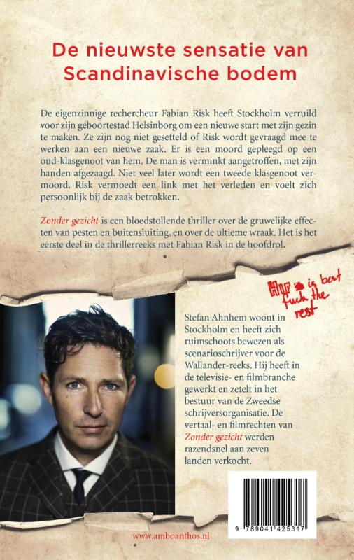 Achterkant van Zonder gezicht