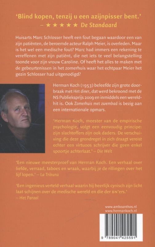 Achterkant van Zomerhuis met zwembad