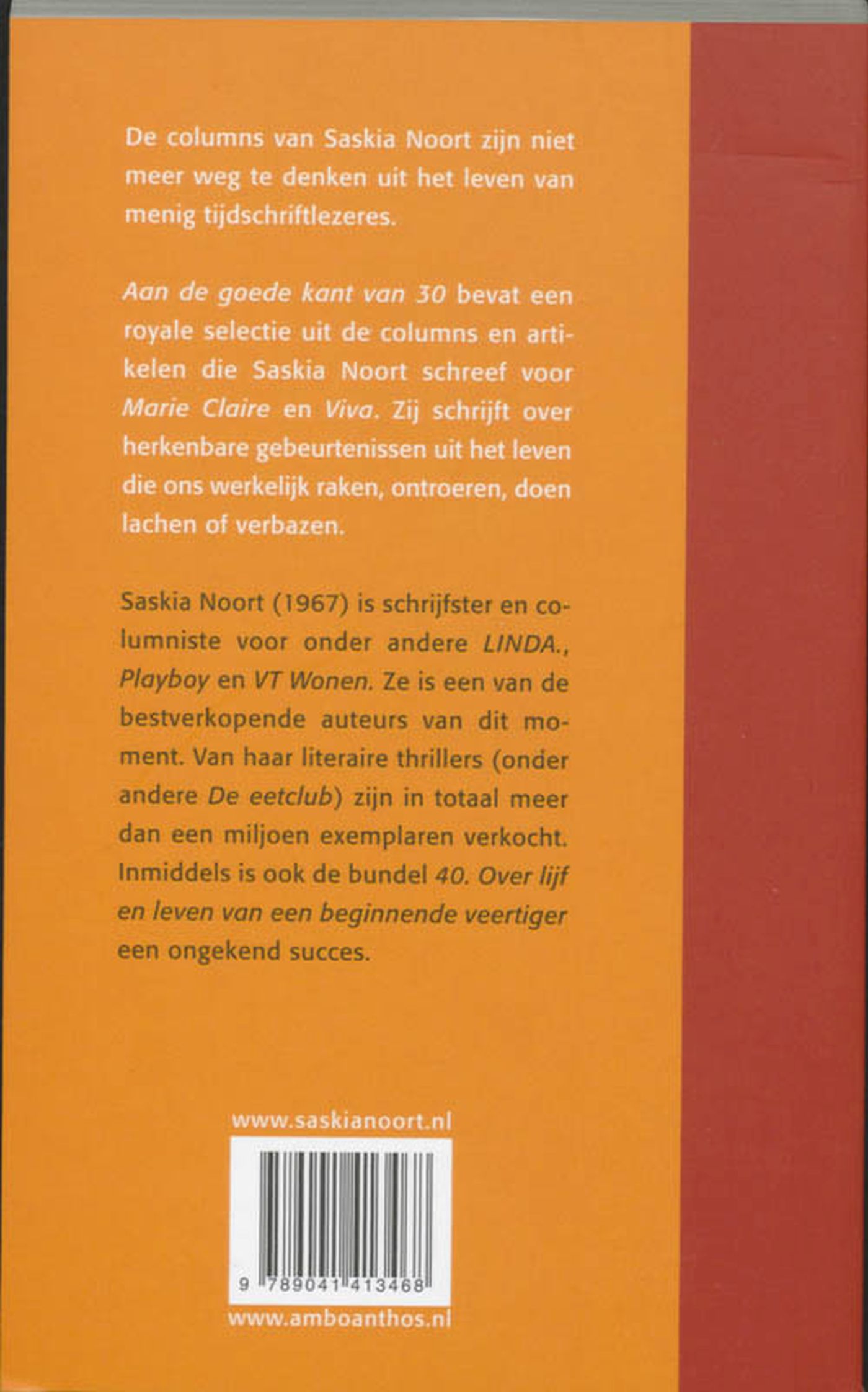 Achterkant van Aan de goede kant van 30