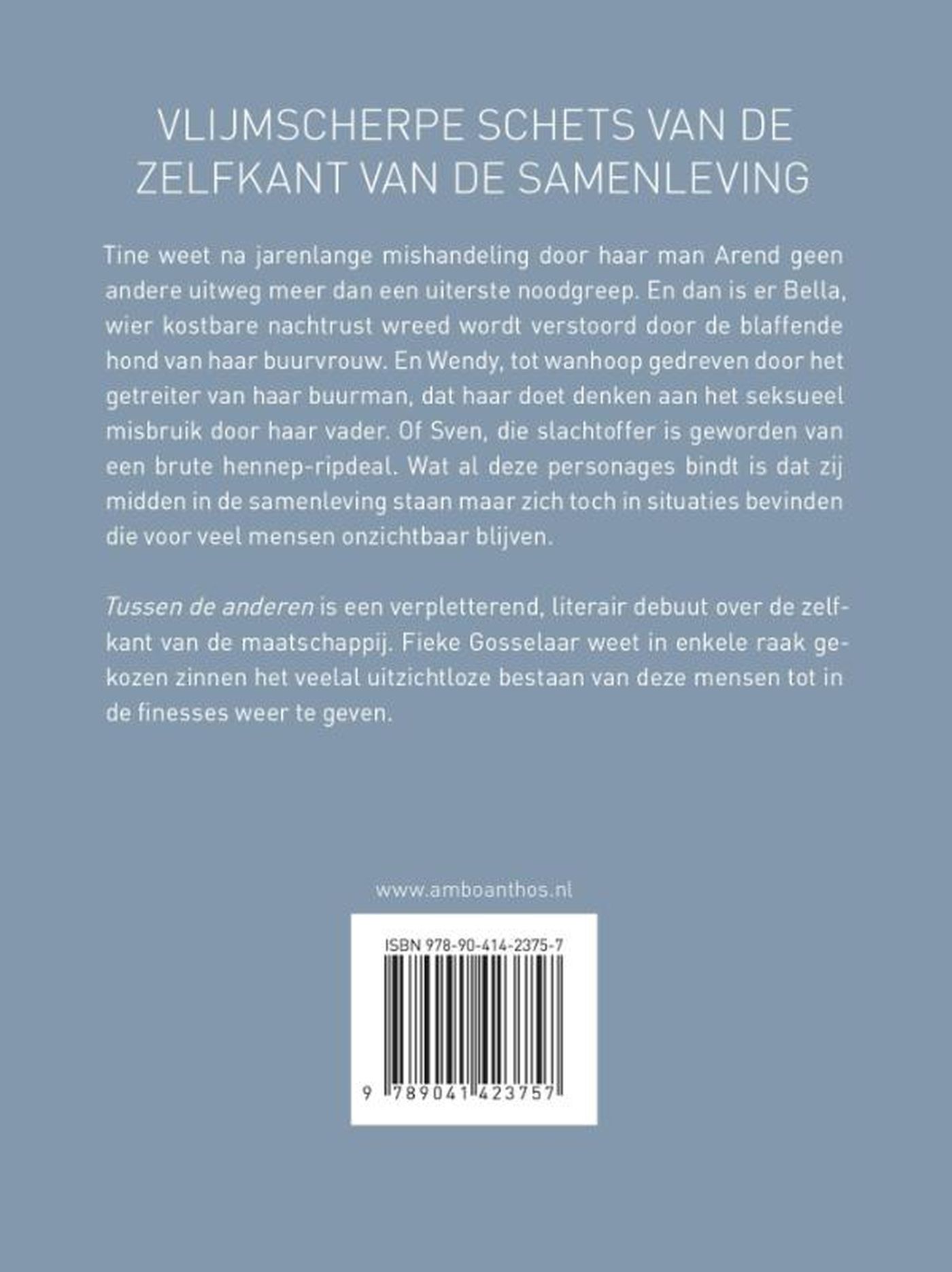 Achterkant van Tussen de anderen