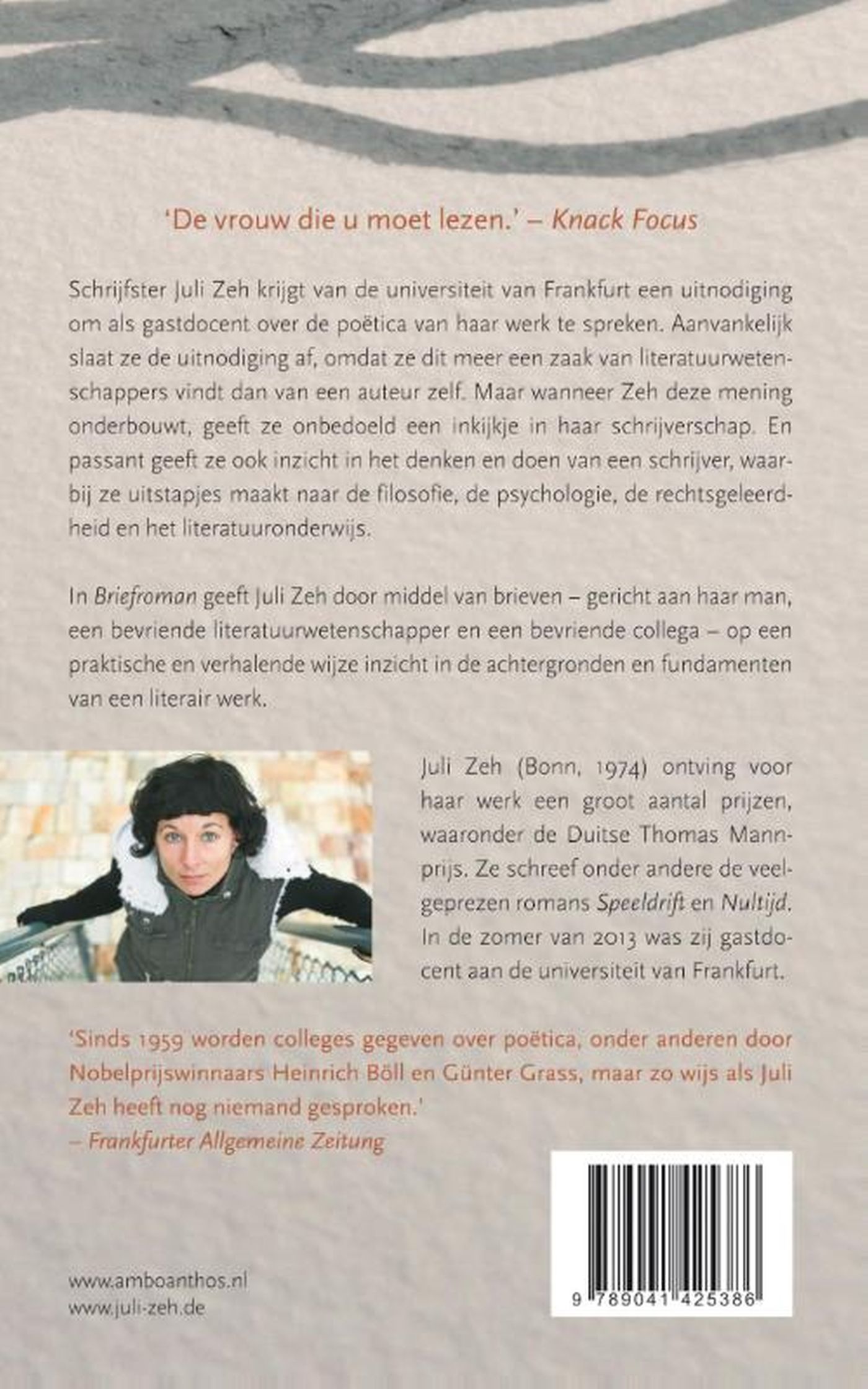Achterkant van Briefroman