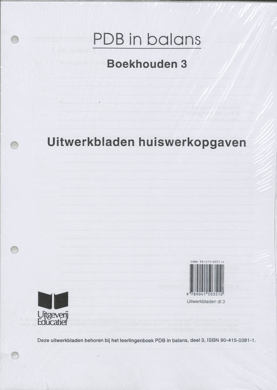 Achterkant van Uitwerkbladen