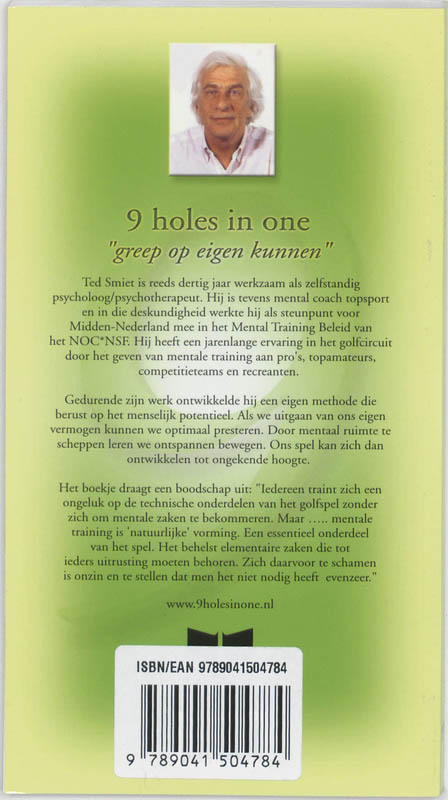 Achterkant van 9 holes in one