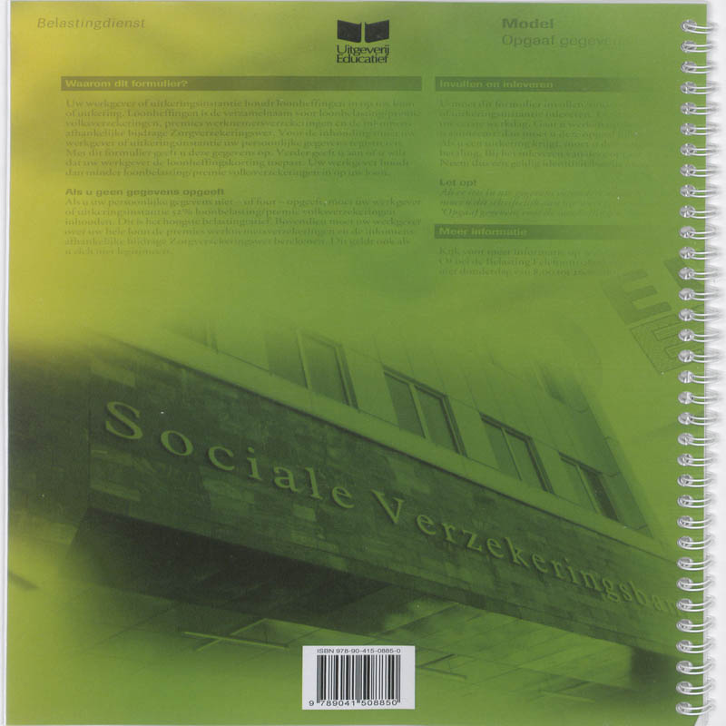 Achterkant van Docentenboek