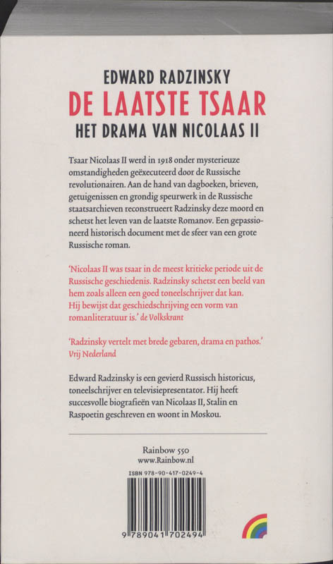 Achterkant van De laatste tsaar