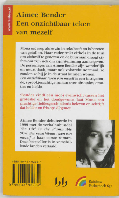 Achterkant van Een onzichtbaar teken van mezelf