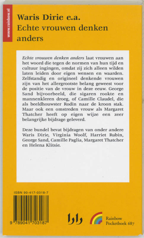 Achterkant van Echte vrouwen denken anders