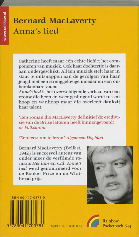 Achterkant van Anna's lied