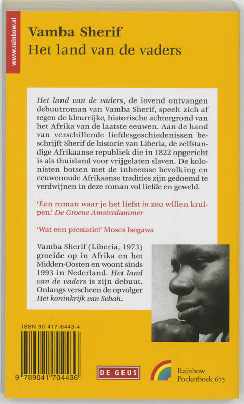 Achterkant van Het land van de vaders