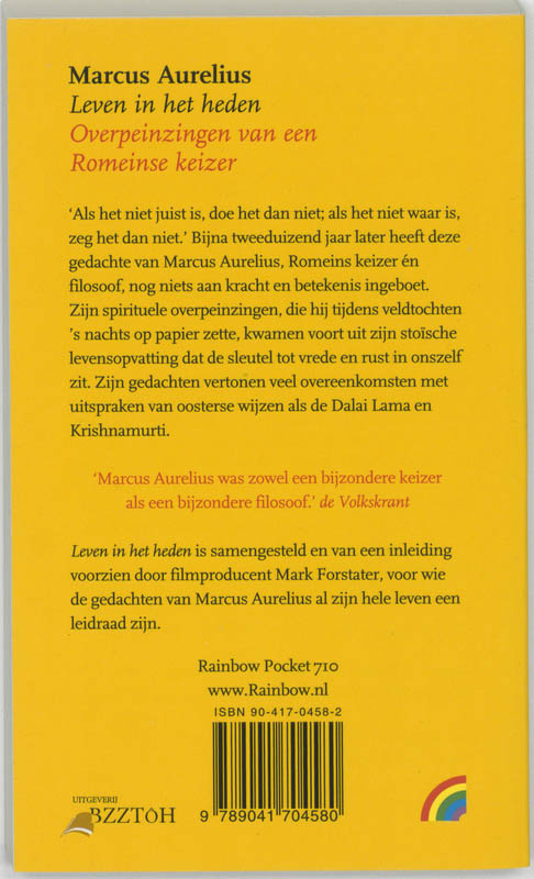 Achterkant van Leven in het heden