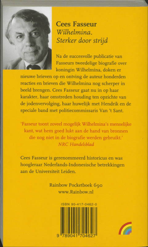 Achterkant van Wilhemina Sterker door strijd