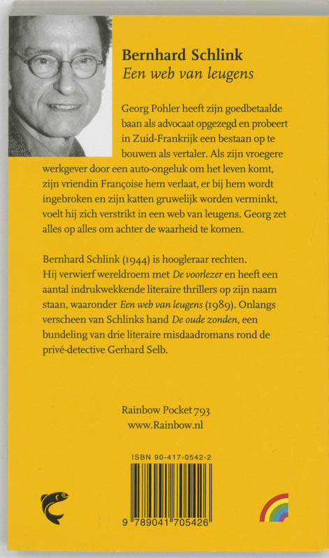 Achterkant van Een web van leugens