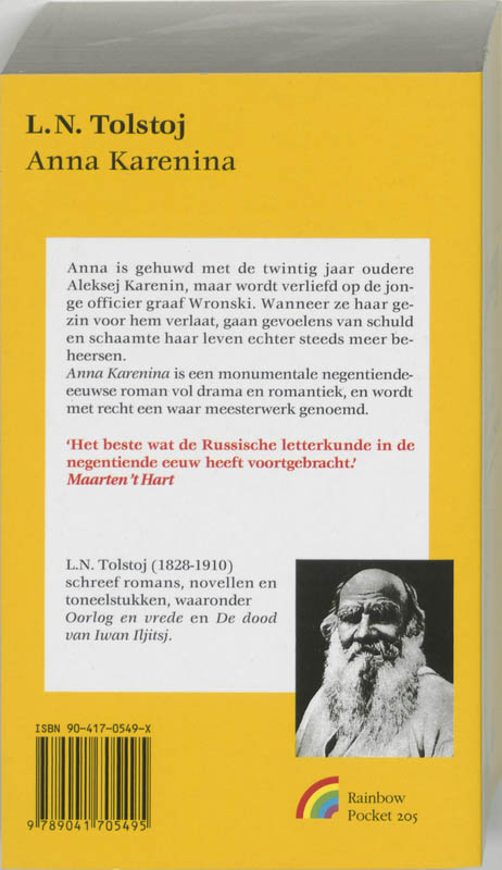 Achterkant van Anna Karenina