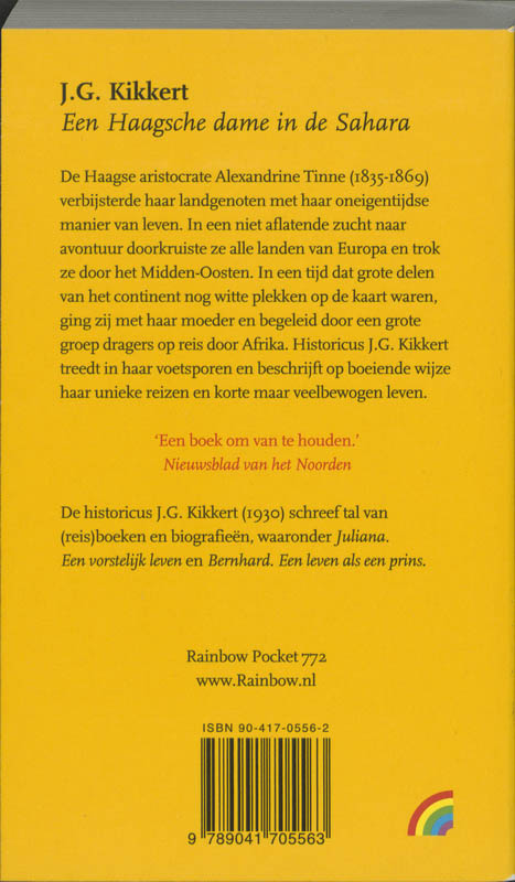 Achterkant van Een Haagsche dame in de Sahara