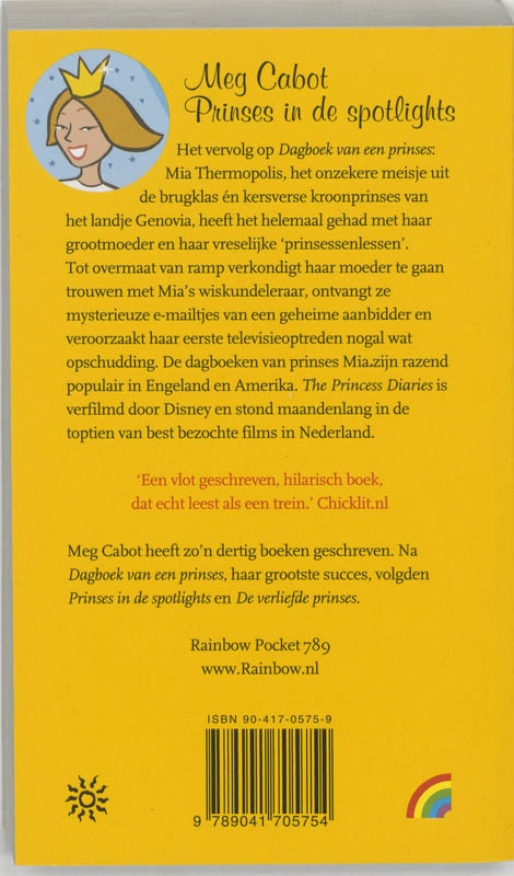 Achterkant van Prinses in de spotlights
