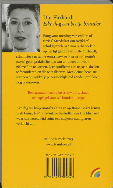 Achterkant van Elke dag een beetje brutaler