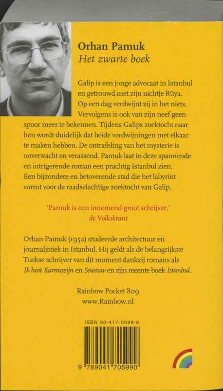 Achterkant van Het zwarte boek