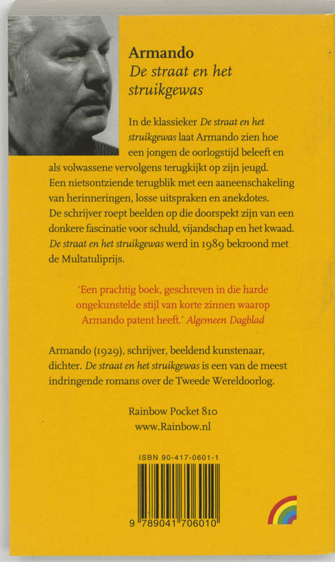 Achterkant van De straat en het struikgewas